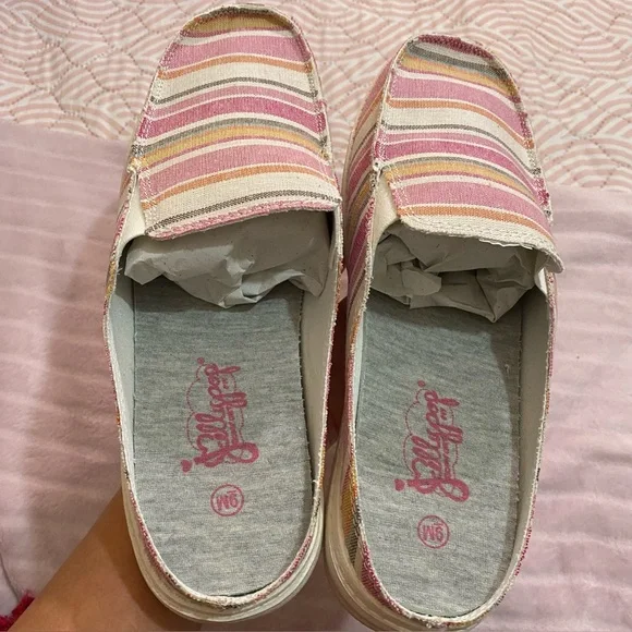 Jellypop SIZE 9 White Pink blue Shoe Box - Picture 1 of 13